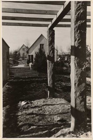 Reichsgartenschau 1939 auf dem Killesberg, Stuttgart: Siedlungshäuser, Pergola