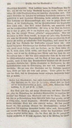 108-109 "Ueber das Abendmahl, das ächteLutherthum und die Union : eine Vorlesung" von Chr. Fr. Fritzsche