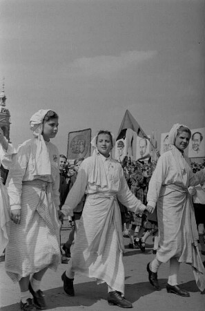Demonstration zum 1. Mai 1951 in Berlin : Demonstranten