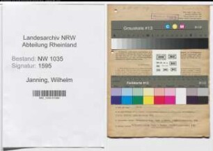 Entnazifizierung Wilhelm Janning , geb. 09.12.1910 (Steiger)