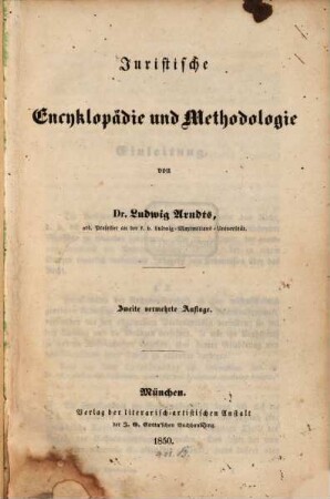Juristische Encyklopädie und Methodologie