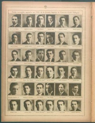 Peritos mercantiles egresados, en 1925, de la Escuela Superior de Comercio Carlos Pellegrini