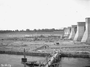 Wehr Wieblingen, Unterwasser, Sohlstabilisierung