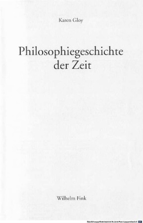 Philosophiegeschichte der Zeit