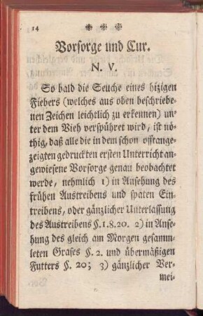 Vorsorge und Cur