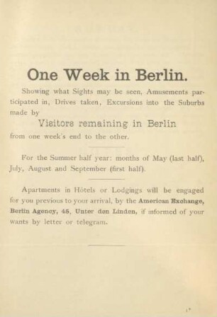 One Week in Berlin