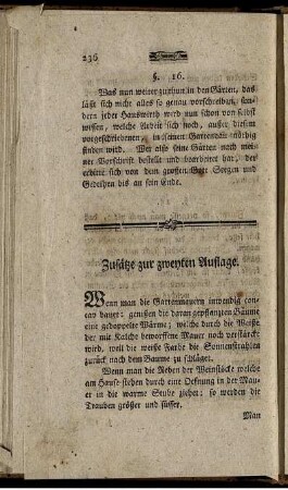 Zusätze zur zweyten Auflage.