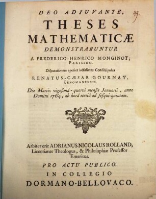 Theses mathematicae