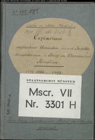 Kopiar und Heberegister der Abtei Herford