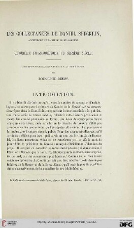 2.Ser. 13.1887/88: Les collectanées de Daniel Specklin, architecte de la ville de Strasbourg : Chronique strasbourgeoise du seiziéme siécle