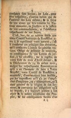 Très-humbles et très-respectueuses représentations du Conseil Souverain de Roussillon : sur les attentats, oppressions, & vexations contre la Magistrature en général, & notamment le Parlement séant à Toulouse