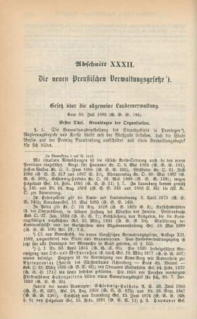 Abschnitt XXXII. Die neuen Preußischen Verwaltungsgesetze