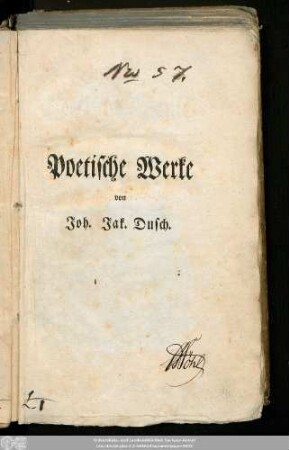 1: Sämtliche Poetische Werke
