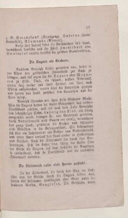 Die Ungarn als Eroberer