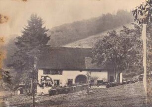 Bauernhaus in den Vogesen. Repr. aus "Volkstüml. Kunst in Elsaß Lothringen". Reproduktion