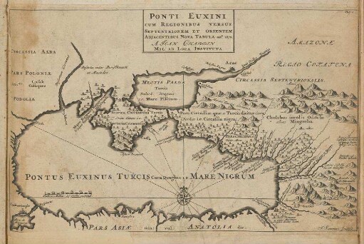 Ponti Euxini cum Regionibus versus Septentrionem et Orientem Adjacentibus Nova Tabula