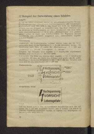 12 Beispiel der Entwicklung eins Schildes