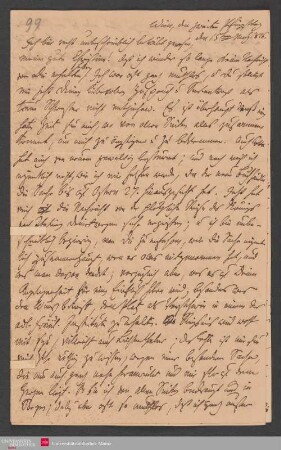Ich bin erst unbeschreiblich betrübt gewesen, meine gute Christine! daß ich ... , 15.05.1826. - Benediktinerabtei St. Bonifaz in München und Andechs