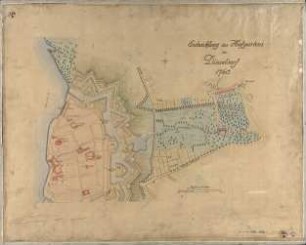Entwicklung des Hofgartens zu Düsseldorf. 1760.