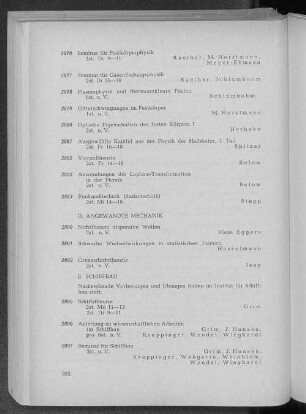 D. Angewandte Mechanik