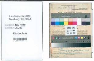 Entnazifizierung Max Richter , geb. 29.01.1888 (Zollsekretaer)