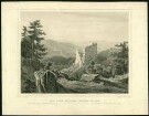 Das alte Schloss Baden-Baden mit der Fernsicht nach dem Rhein - The old caste of Baden Baden - Le château vieux de Bade Bade