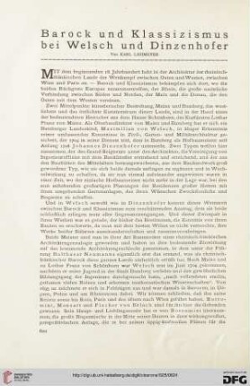 17: Barock und Klassizismus bei Welsch und Dinzenhofer