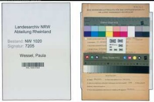 Entnazifizierung Paula Wessel , geb. 17.12.1898 (Postbeamtin)