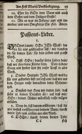 Passions-Lieder. - Oster-Lieder.
