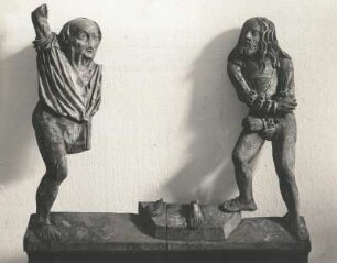 Geiselung Christi, kleines Holzrelief aus Colmnitz
