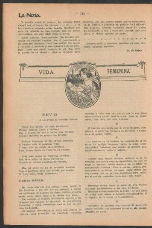 Vida femenina : Envío