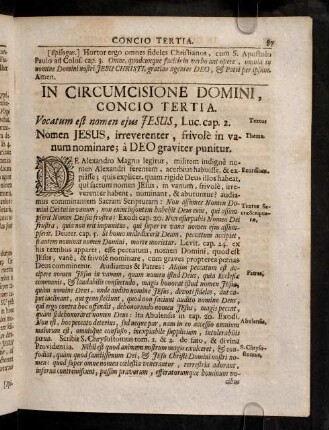 87-90, Concio Tertia