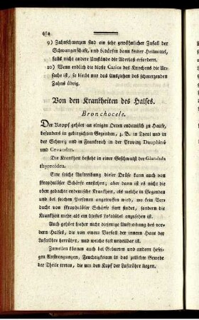 Von den Krankheiten des Halses