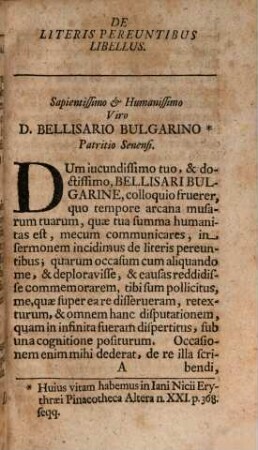 Martini Simonii De Literis Perevntibvs Libellvs