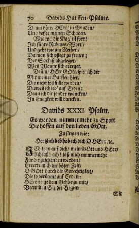 Davids XXXI. Psalm. - Davids XL. Psalm.