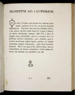 Institutionum analyticarum partis secundæ libri secundi sectio II.