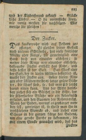 Der Zucker
