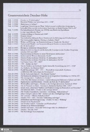 Gesamtverzeichnis Dresdner Hefte