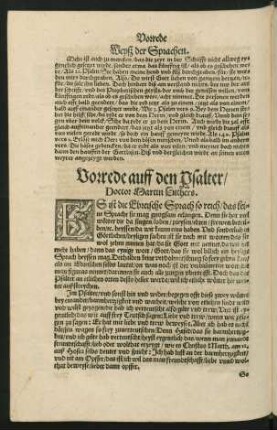 Vorrede auff den Psalter/ Doctor Martin Luthers.