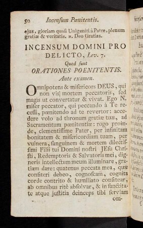 50-59, Incensum Poenitentis.