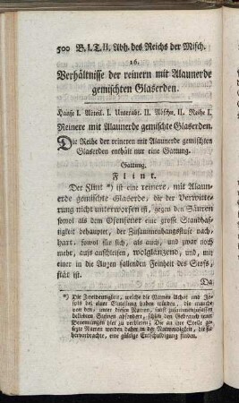 16. Verhältnisse der reinern mit Alaunerde gemischten Glaserden