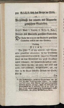 16. Verhältnisse der reinern mit Alaunerde gemischten Glaserden