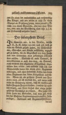 Der siebenzehnte Brief.