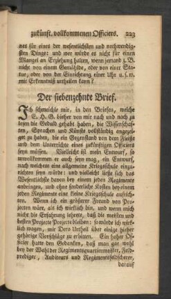 Der siebenzehnte Brief.