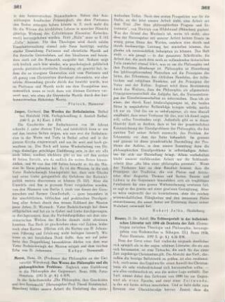362-364 [Rezension] Heuser, Adolf, Die Erlösergestalt in der belletristischen Literatur seit 1890 als Deuterin der Zeit