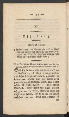 XII. Asseburg. Morgens darauf