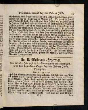37-43, Am II. Weihnacht-Feyertage