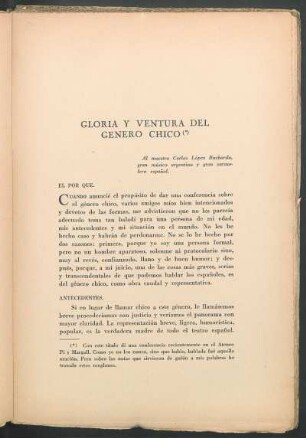 Gloria y ventura del género chico