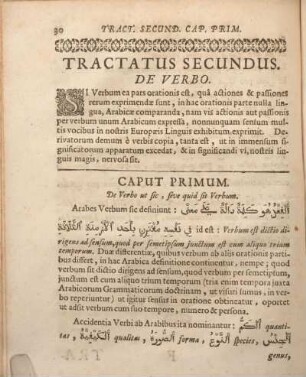 Tractatus Secundus. De Verbo.