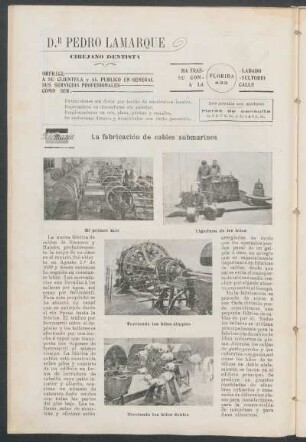 La fabricación de cables submarinos